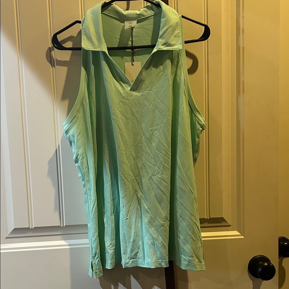 Alia Light Green Sleeveless Tank Top